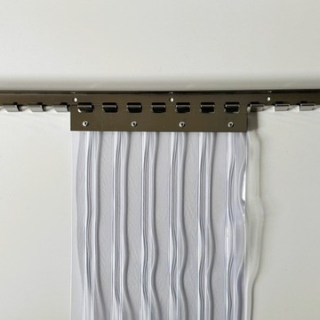 Занавеска ремня S: 175 см x H: 350 см, ребристые ремни ПВХ 300x3 мм