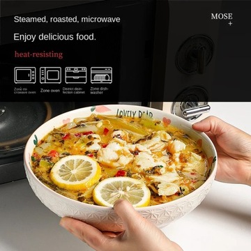 Посуда керамическая с рисунком животных, мультяшный узор, подушка, подглазурная