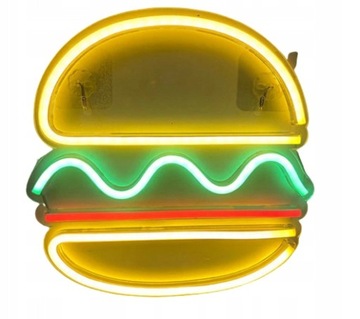 Neon Led dekoracja hamburger