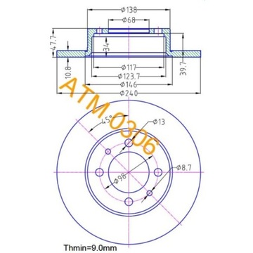 КОМПЛЕКТ ДИСКОВ, ТОРМОЗНЫЕ КОЛОДКИ, ПЕРЕДНИЙ POLONEZ LUCAS