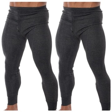 2x KALESONY TERMICZNE LEGGINSY MĘSKIE GETRY SPODNIE OCIEPLANE DŁUGIE L/XL