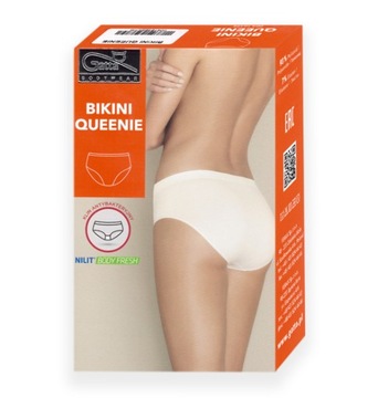 GATTA BIKINI bezszwowe figi QUEENIE, 3-pak, L