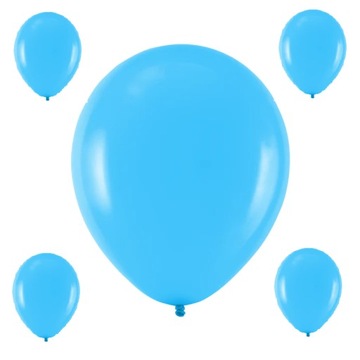 Balony lateksowe niebieskie urodzinowe imprezowe duże 27 cm zestaw 10 szt.