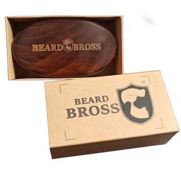 Щетка для бороды BEARD BROSS с щетиной из дикого дерева.