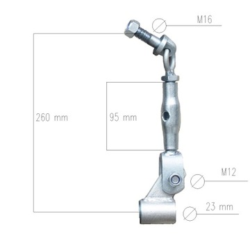 Трехточечная подвесная система KUBOTA / Cat I / Cat I / 16 x 50 x 500 мм