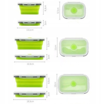 Силиконовый складной набор для еды Bento Box