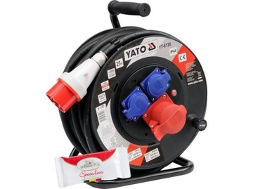 YATO PRZEDŁUŻACZ BĘBNOWY SIŁOW IP44 25M 3G YT-8120
