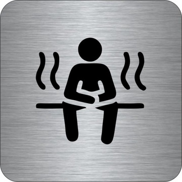 TABLICZKA Aluminium Piktogram- Sauna Srebrna
