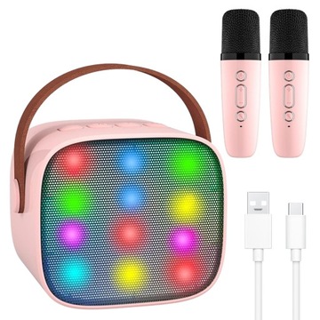 ПОРТАТИВНЫЙ ДИНАМИК С 2 БЕСПРОВОДНЫМИ МИКРОФОНАМИ И BT-ИЗМЕНЕНИЕМ ГОЛОСА