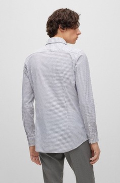Hugo Boss koszula męska biała we wzory slim fit Kenno r. XL