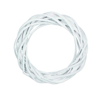 Wianek Wiklinowy biały 15cm Carft