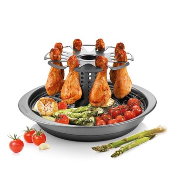 Жаровня для курицы на подставке, диаметр 33 см.