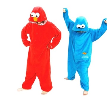 Piżama ocieplana onesies ELMO i COOKIE potwór Kigurumi dorosłych mężczyźni