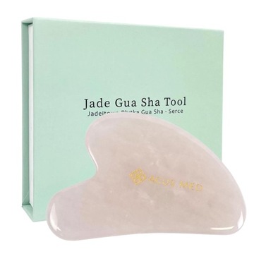 PŁYTKA JADEITOWA DO MASAŻU KAMIEŃ GUA SHA SERCE NATURALNY ACUS MED PREZENT