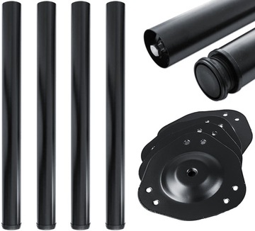 NOGI DO STOŁU BIURKA CZARNA LOFT NOGA 1100mm 4 SZT