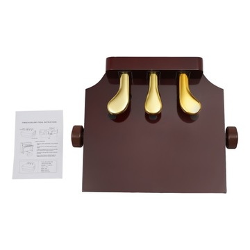 Przedłużacz do pedałów pianina dla dzieci z trzema nogami - brązowymi