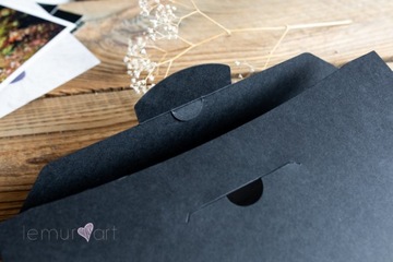 Черный фотофутляр 15х21 15х23 КРАСИВЫЕ МОМЕНТЫ Упаковка Коробка Конверт