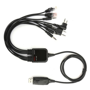 USB-кабель для программирования 8 в 1 для радиостанций Baofeng, Kenwood, Icom, Motorola