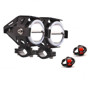 REFLEKTOR LAMPA LED CREE U7 RING MOTOCYKL 2szt