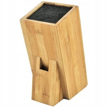 УНИВЕРСАЛЬНАЯ ПОДСТАВКА ДЛЯ НОЖЕЙ НАТУРАЛЬНЫЙ БАМБУК ШТАМПЫ ДЕРЕВО 3164