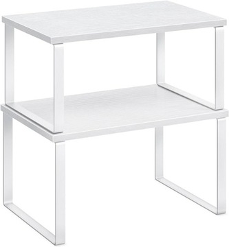 PÓŁKI REGAŁ ORGANIZER KOMPLET 2 STYL LOFT INDUSTRIALNY BIAŁY - 30 cm -