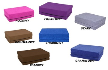 MATERAC ROZKŁADANY SKŁADANY+TORBA 120/60/6 pufa