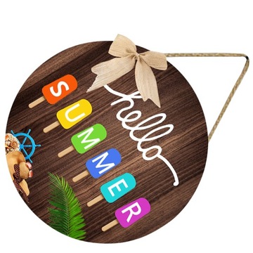 ЛЕТНИЙ ДЕКОР ДВЕРИ, ТАБЛИЧКА, ДЕКОРАЦИЯ КРУГЛОГО ПАЛЬТО