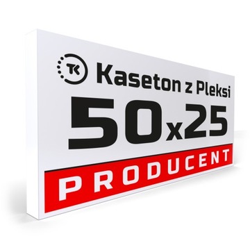 Kaseton z Pleksi reklamowy LED 50x25cm