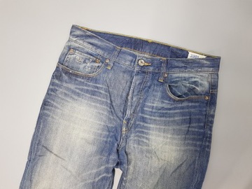 G STAR Raw 3301 Straight jeansy wycierane 32/34 pas 86