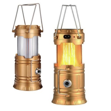 LAMPA KEMPINGOWA TURYSTYCZNA SOLARNA LATARKA LED 3W1
