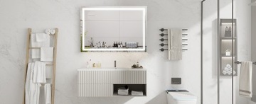 Зеркало для макияжа с мерцающей светодиодной подсветкой 80x60 см в голливудском стиле ELECWISH