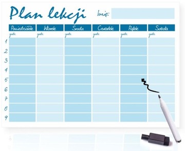Plan lekcji na lodówkę + PISAK Gratis Magnes 044