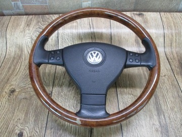 VW PASSAT B6 GOLF V KIEROWNICA DREWNO DREWNIANA