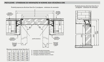 Межкомнатные двери, скрытые в стене Dre Sara Eco с рамой от руки 70