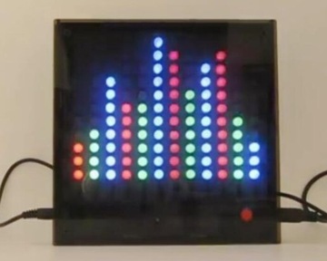 MATRIX Spektrum dźwięku 12x11 LED+ obudowa DIY KIT