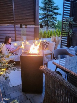 OGRZEWACZ GAZOWY PATIO STAL LAMPA NA TARAS OGRÓD