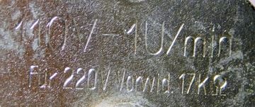 Двигатель 110В (220В) 50Гц с редуктором 1 об/мин KUNDO Германия 1963 г. [0A6]1