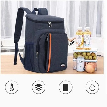 PLECAK TERMICZNY WOODOODPORNY TORBA TERMOIZOLACYJNA PODRÓŻNA PLAŻOWA