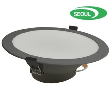 Oprawa LED podtynkowa 20W 4000K CZARNY OKRĄGŁA
