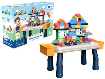 DUMI BLOCKS: STÓŁ Z KLOCKAMI 80 EL.