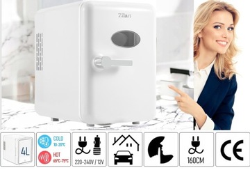 Мини -портативный туристический холодильник отопление Cicha светодиоды 4L охлаждение