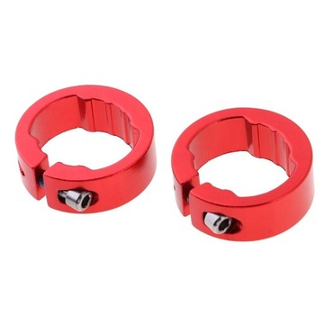 2 szt. Aluminiowa kierownica rowerowa Grip Blokada pierścienia Czarny 8 mm