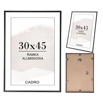 RAMKA NA ZDJĘCIA 30x45 RAMKI ALUMINIOWA CZARNA