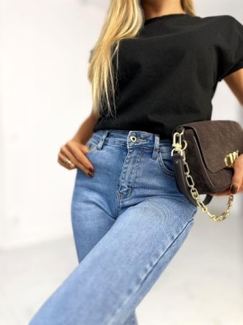 Женские модные джинсовые брюки JEANS WOMEN'S PANTS flare M EWELINA