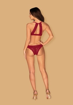 OBSESSIVE KOMPLET IVETTA CZERWONY KORONKA S/M
