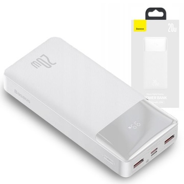 BASEUS POWER BANK 20000 мАч, 20 Вт, 2x USB/USB-C/micro USB FAST POWERBANK