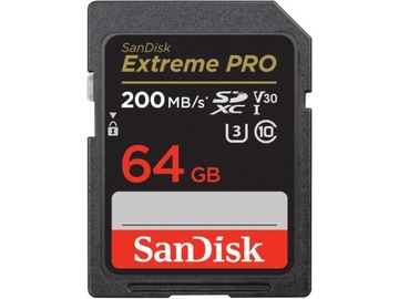 Карта памяти SANDISK Extreme PRO SDXC 64 ГБ
