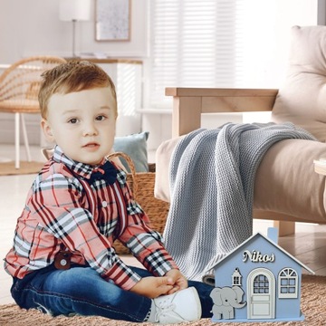 Копилка XXL с именем, подарок на ПЕРВЫЙ ГОД, КРЕЩЕНИЕ, ДЕНЬ РОЖДЕНИЯ