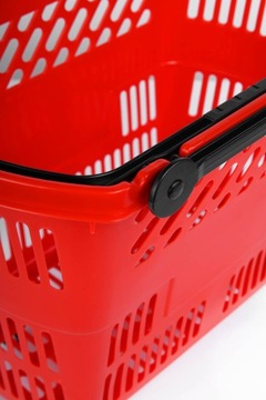 10X Корзина для покупок с подъемной ручкой 35л RED