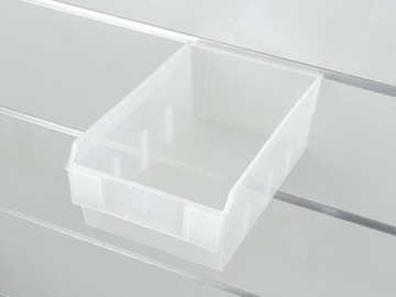 BOX контейнер для Slatwall 14х22х8см молочный